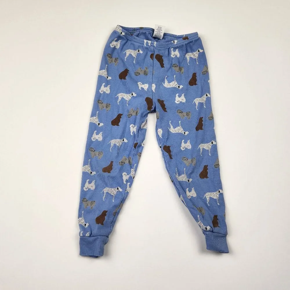 Janie and Jack Blue Dogs Long Sleeve Shirt Pants Pajamas Set sz 4